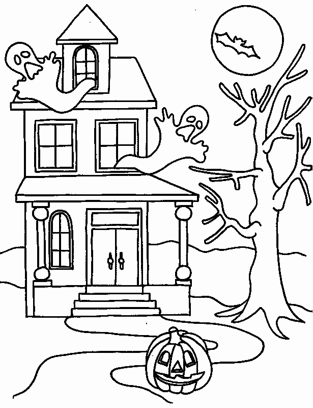 haunted mansion coloring pages