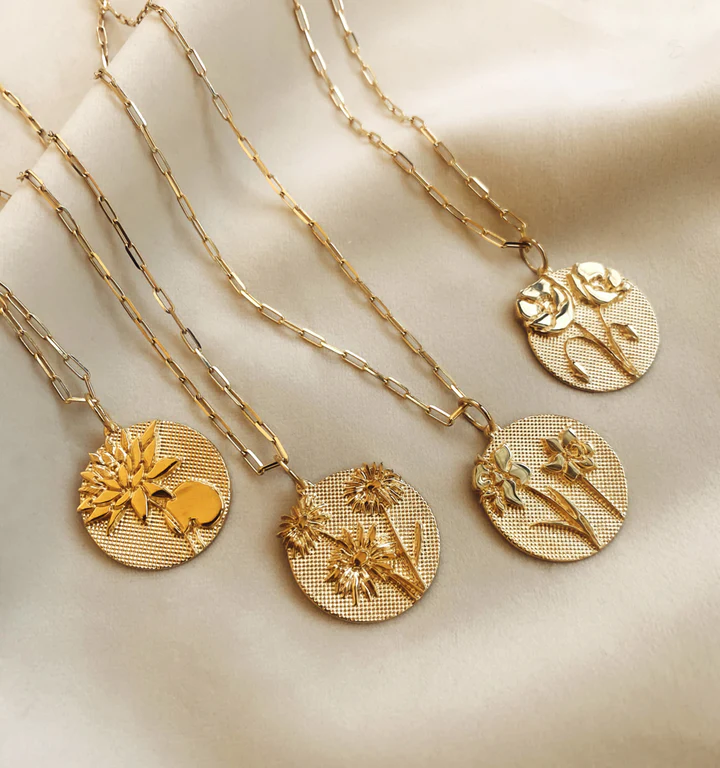 Rellery Bold Birth Flower Necklaces