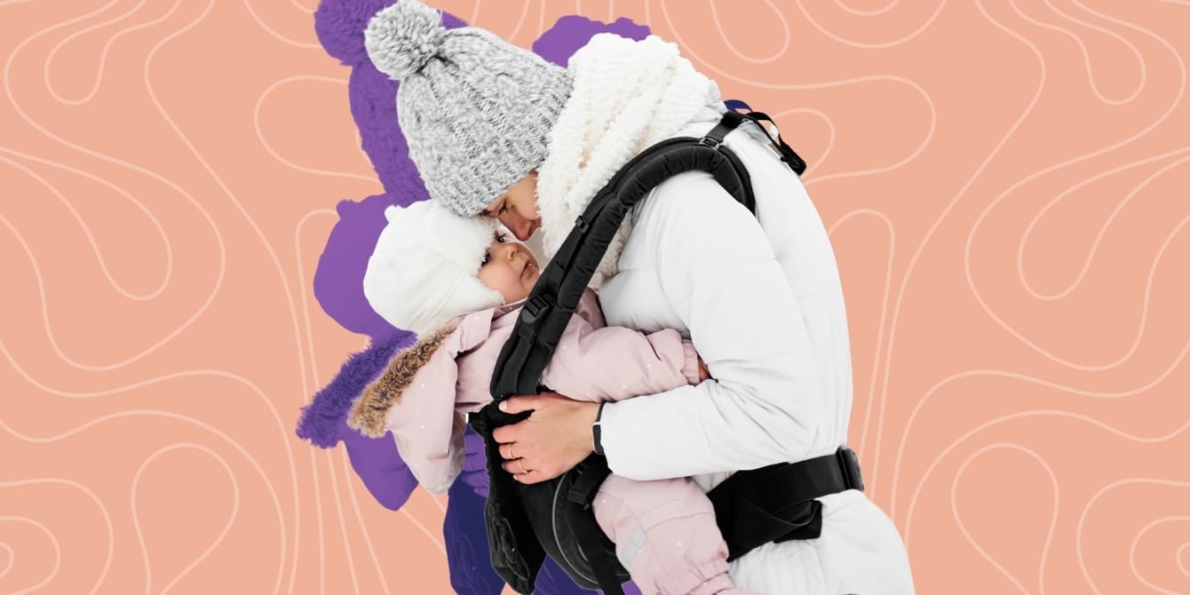 Mom and child wearing cozy winter wear – how to beat the winter blues