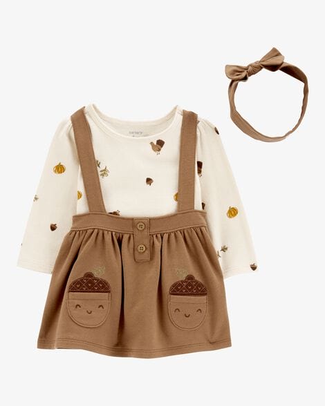 Carter's Baby 3-Piece Fall Thanksgiving Bodysuit & Jumper Set