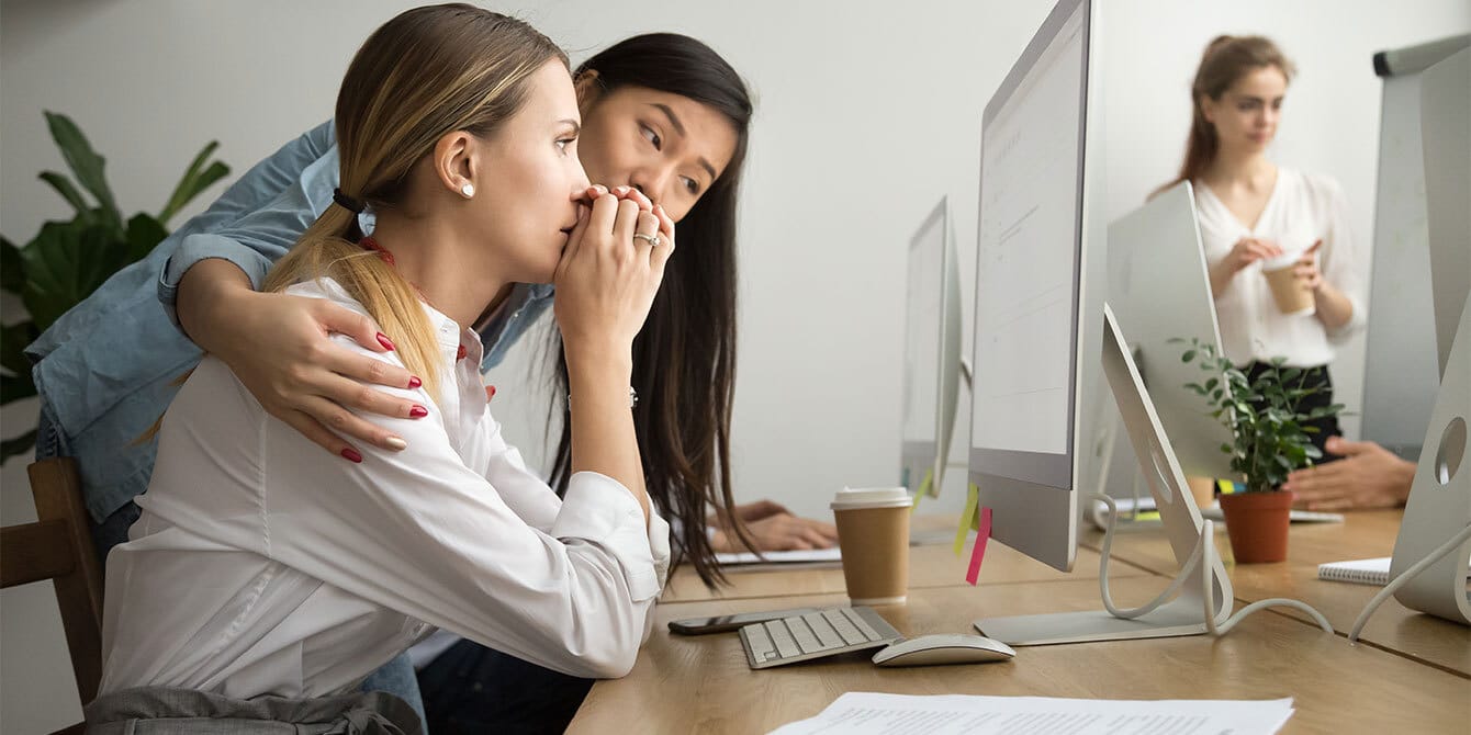 colleague supporting coworker through grief