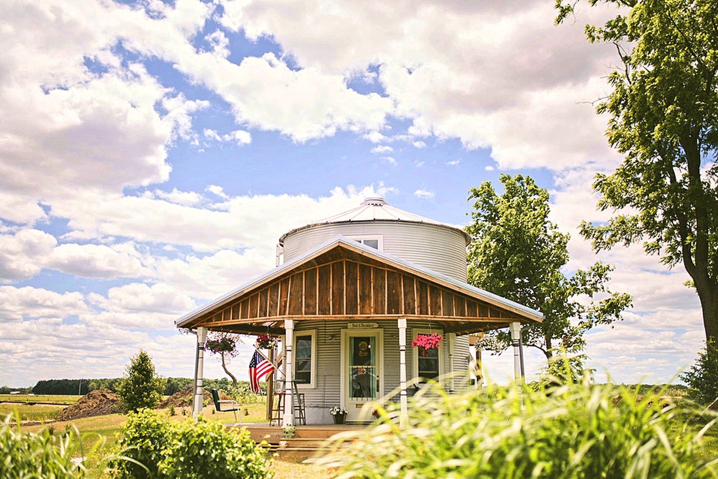 Glamping in converted grain silo