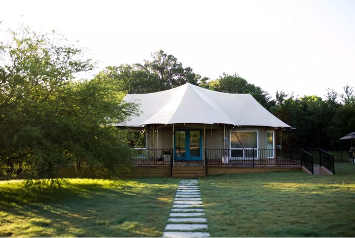 Family Glamping Tent at Wahwahtaysee Resort