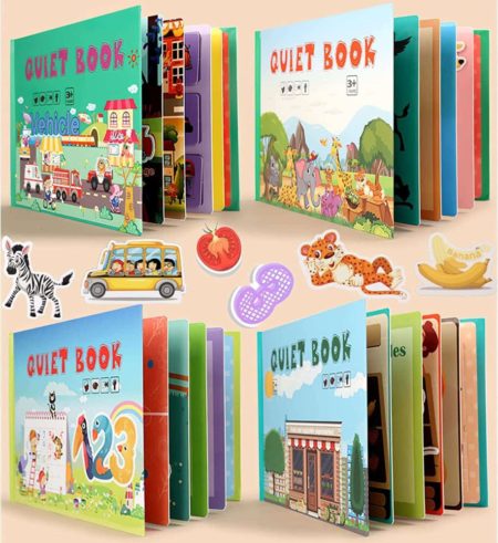 Quiet Book for Toddlers Montessori Activity Toys Busy Book Sensory  Educational Preschool Learning Book for 3 4 5 6 Year Old Boys and Girls  (Animals)