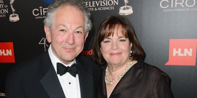 Ina Garten and her husband Jeffrey pose on the red carpet