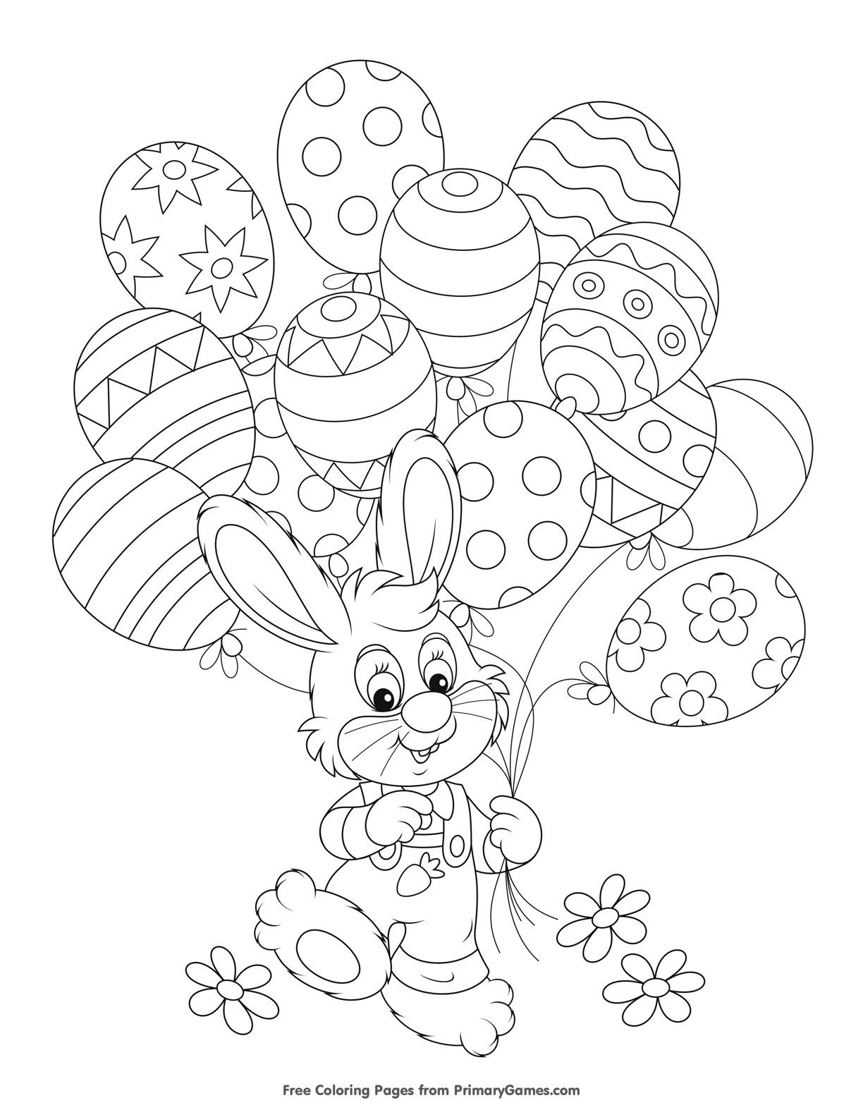 chocolate bunny coloring pages