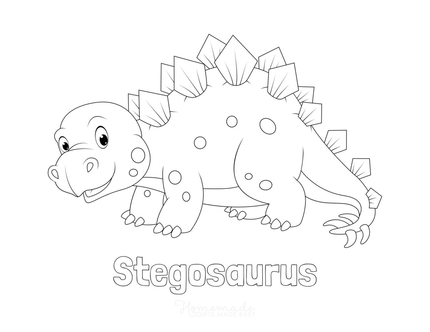 Simple Dinosaur Coloring Pages