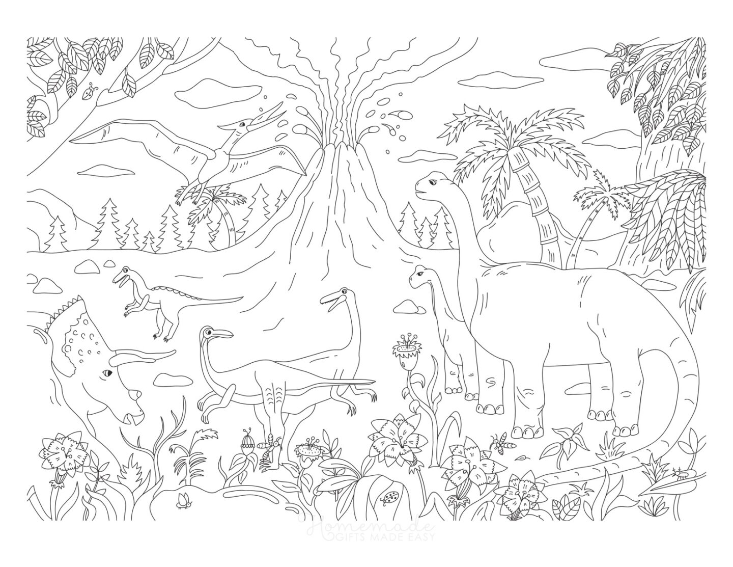 dinosaur family coloring pages