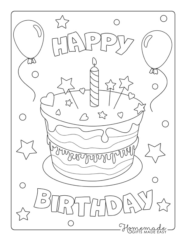 happy birthday coloring pages for mom