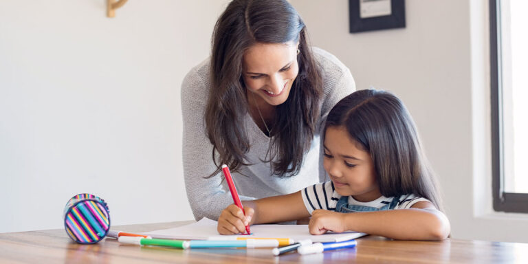 mom and daughter coloring Bluey coloring pages