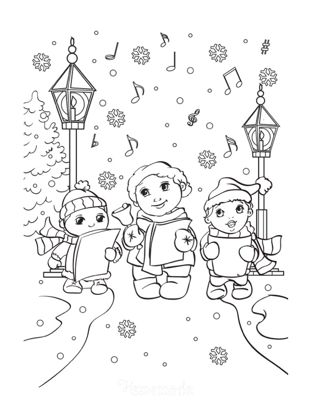 winter coloring pages for kids