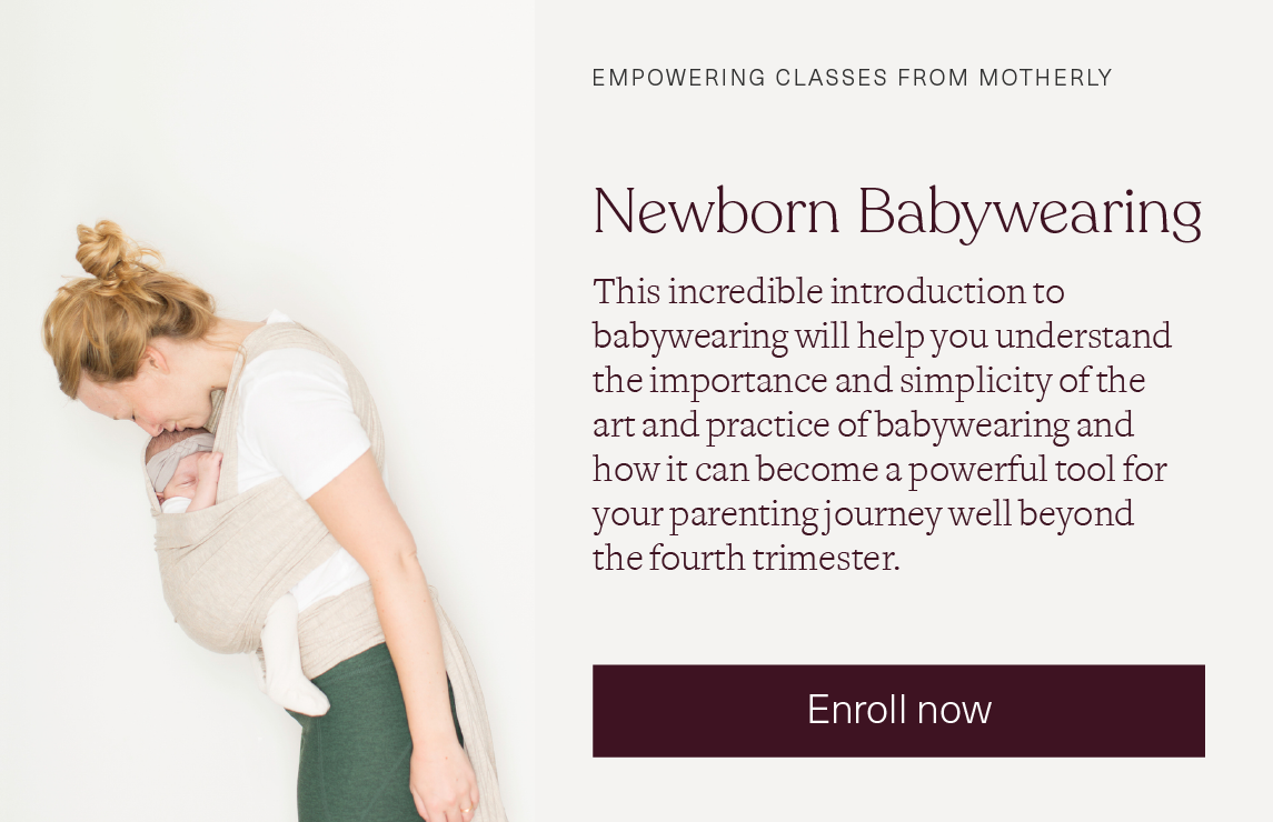 Newborn babywearing class