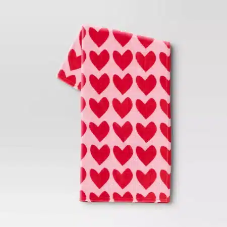 Room Essentials Heart Printed Plush Valentine's Day Throw Blanket