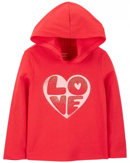 hooded toddler love shirt