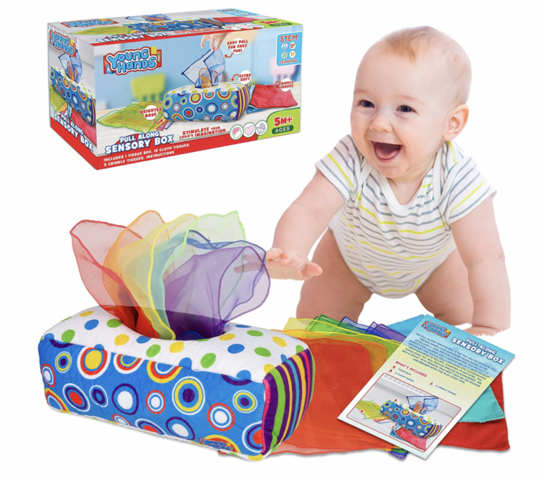 Creative Kids Store Baby Tissue Box, an interactive toy for 5 month olds