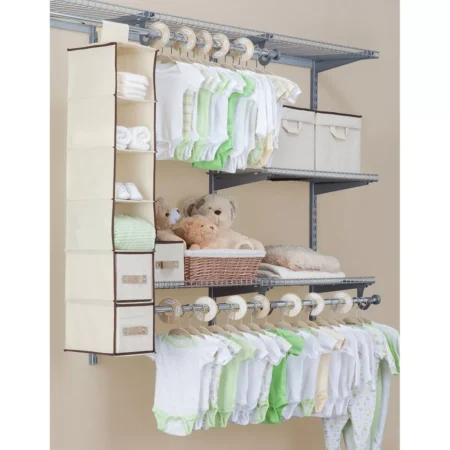 La Baby Diaper Caddy & Nursery Organizer, White