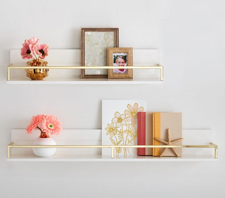 Pottery Barn Kids Gold Polished Shelves