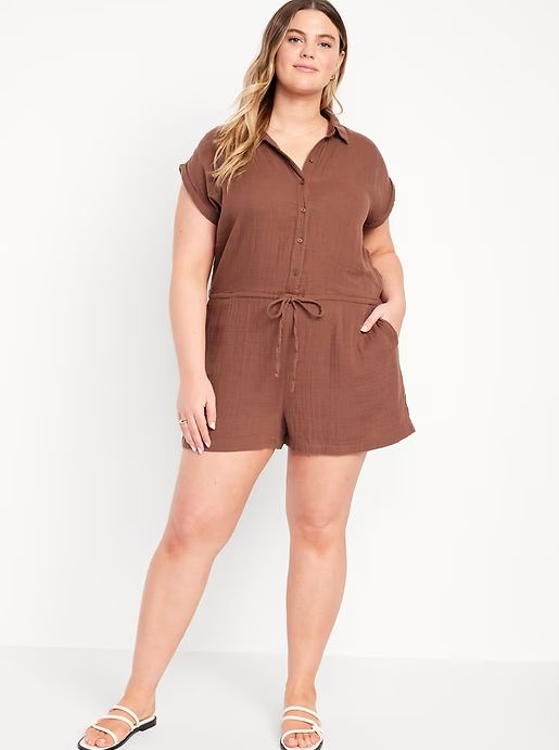 Old Navy Crinkle Gauze Romper