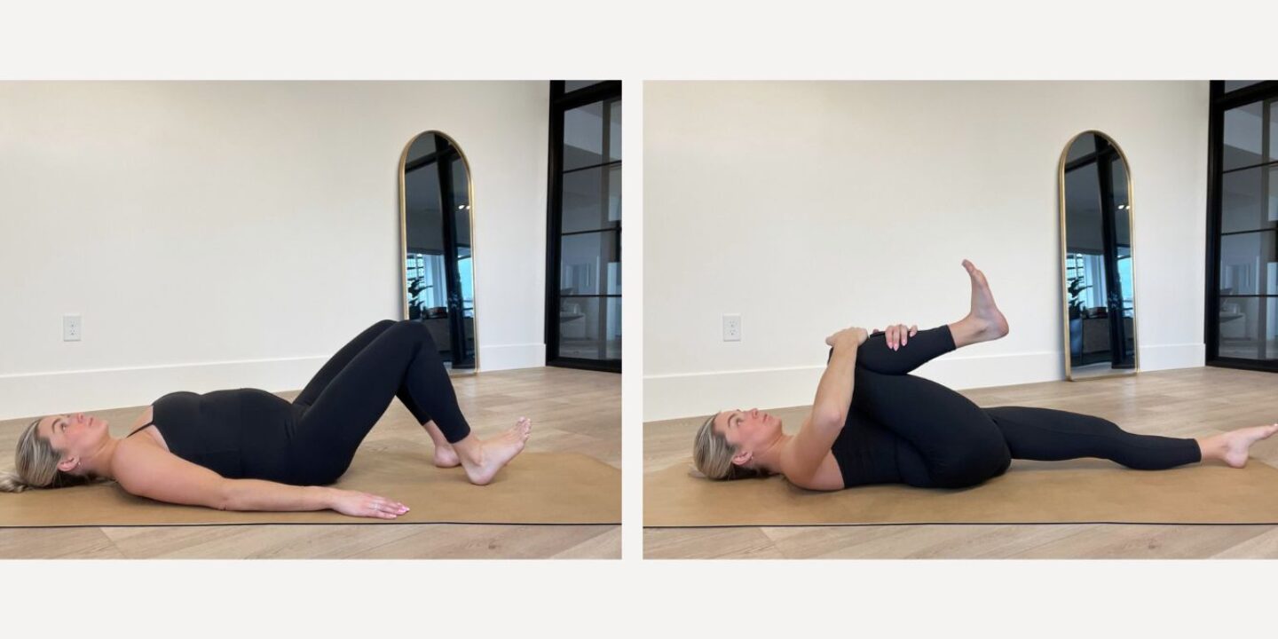 Lindsay Arnold - abs while pregnant - supine psoas lengthener