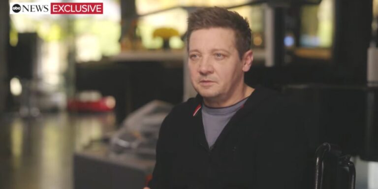 Jeremy Renner during Diane Sawyer interview