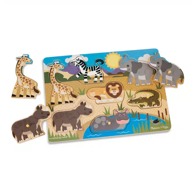 Melissa & Doug Safari Peg Puzzle