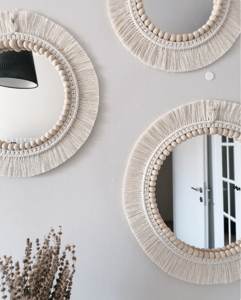 beaded mirror