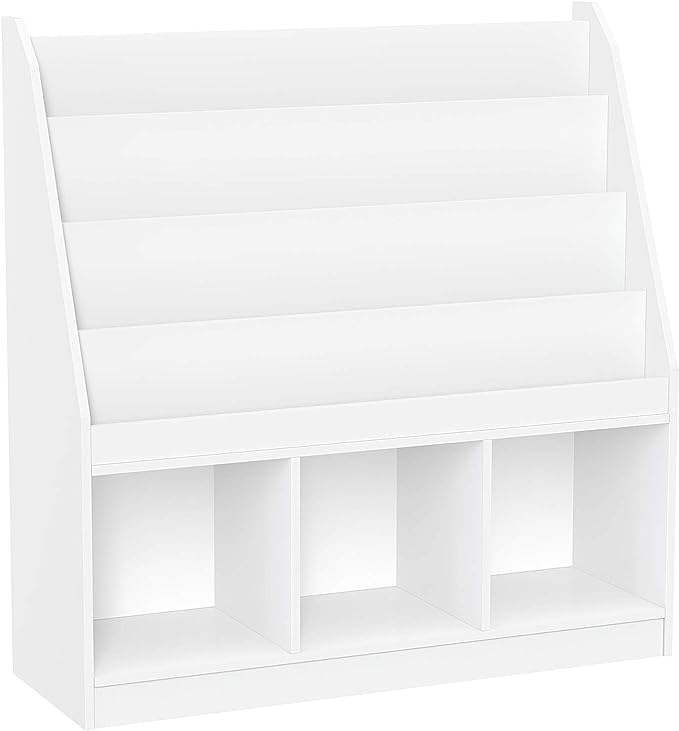 RiverRidge Kids 4 shelves Three Cubbies Bookrack