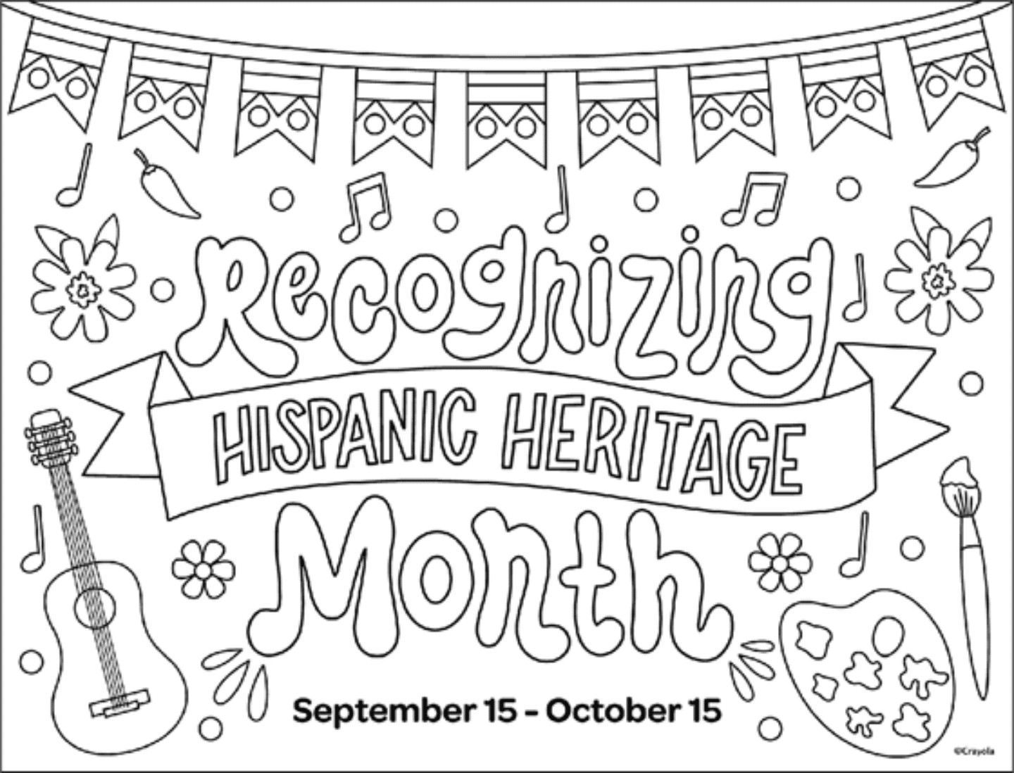 Hispanic Heritage Month coloring pages for kids Stella Maris Press
