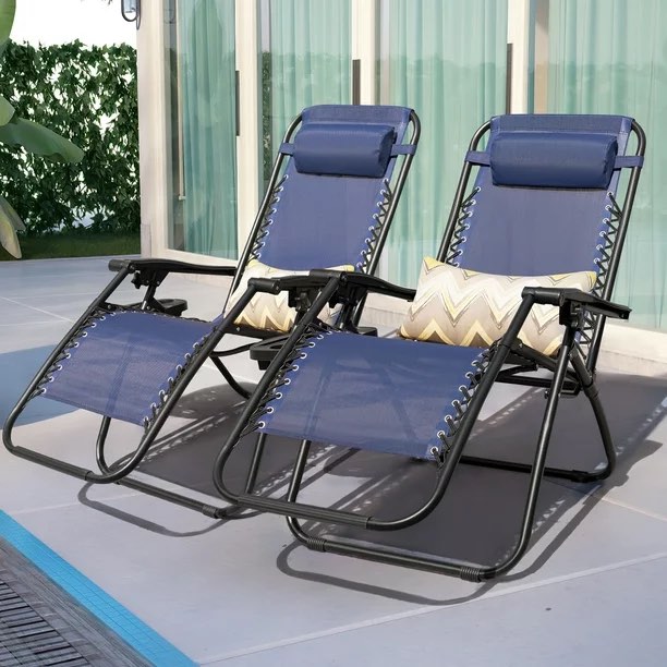 Lacoo 2 Pack Patio Zero Gravity Chair Outdoor Lounge Chair Textilene Fabric Adjustable Recline Chair Seating Capacity 2 Blue cb96d214 861a 4713 8101 13ac18a989f0.88e763dd479cf489aeea54a81bf659c4 Motherly