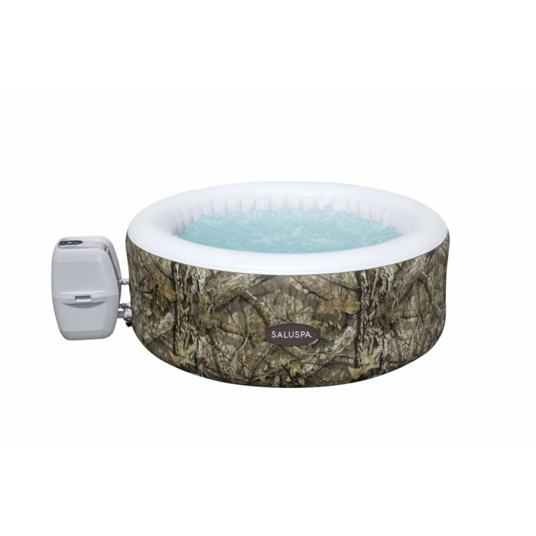 SaluSpa Mossy Oak Inflatable 2 4 Person 177 gal Hot Tub Maximum Temperature of 104 F d5030bc1 7531 452e 8200 fa758a6b94c9.5f4b42a0c2b0d29ef0dcd2e590d39f39 Motherly