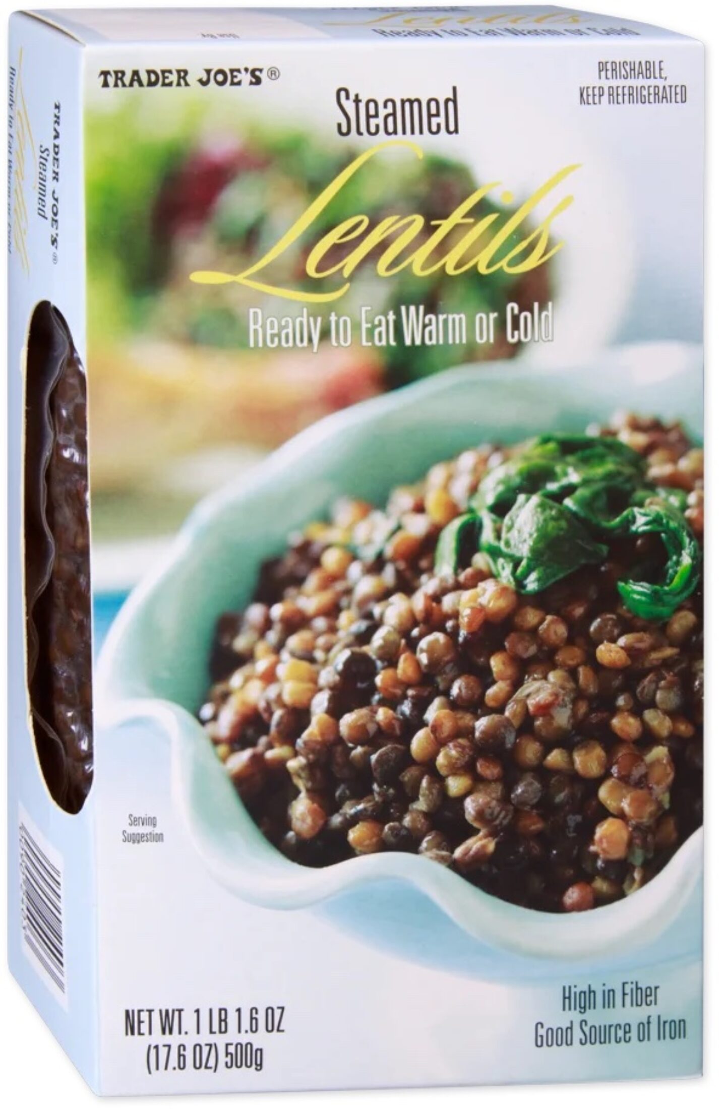 trader joes steamed lentils