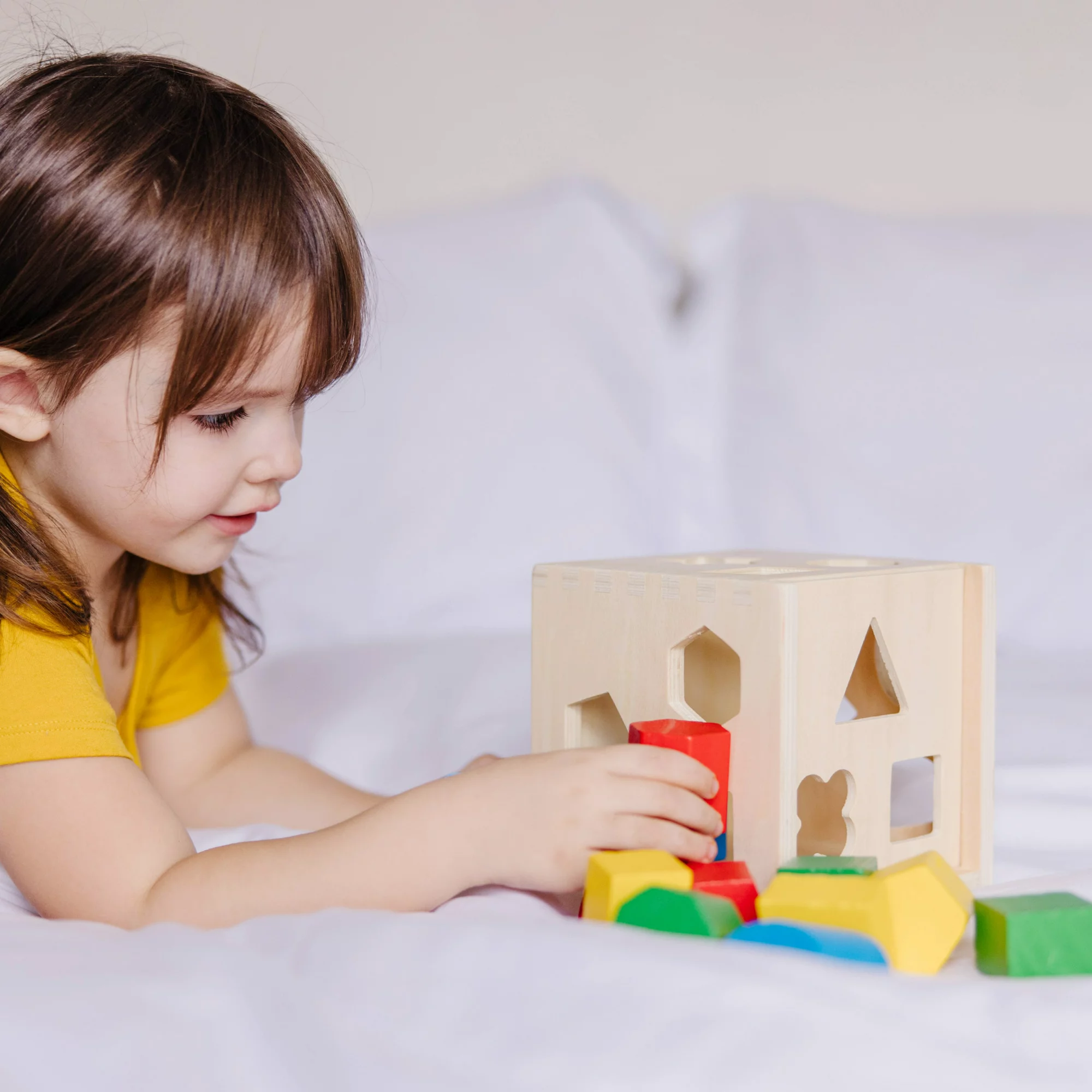 Montessori Baby Toys Busy Stacking Block Boxes Wooden Shape