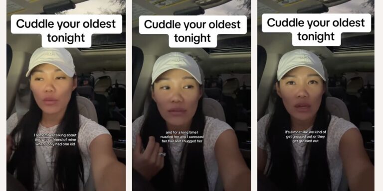 Mom reminds us to cuddle our oldest kids