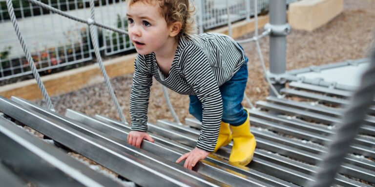 child climbing structure at park phrases to use instead of be careful