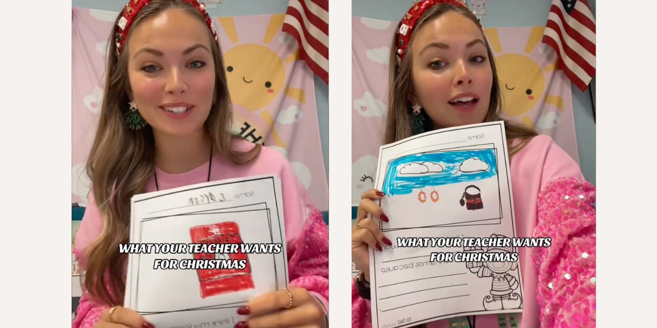 Teacher shows what her class thinks she wants for Christmas