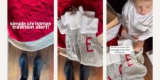 viral after-christmas tradition on instagram - mom sets out stockings