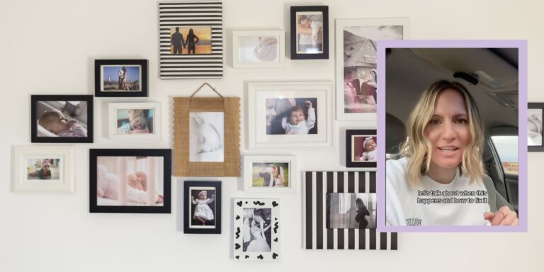 designer says family photos can become a shrine - family photos on wall