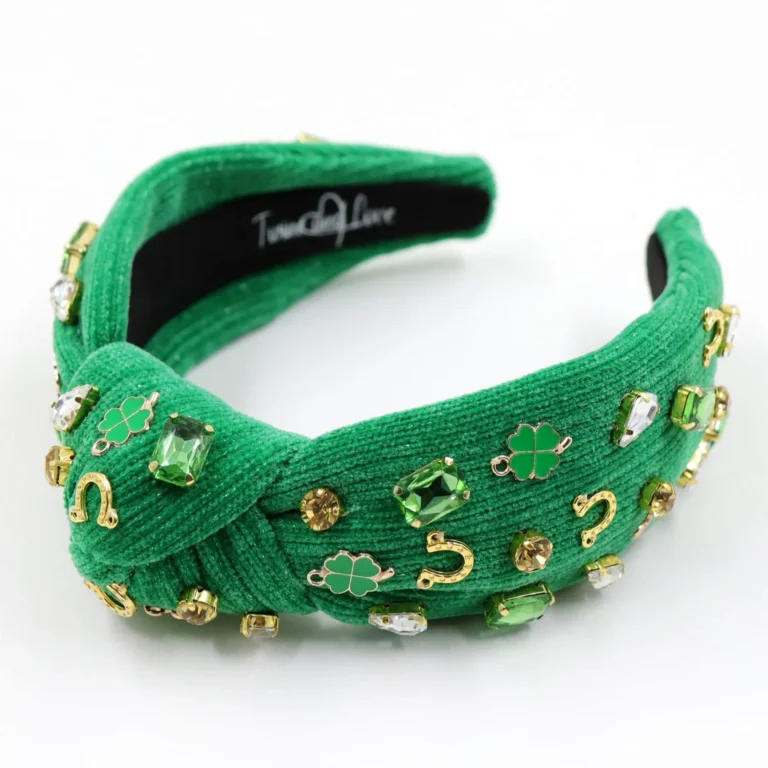 Twine and Love Hand Sewn St. Patrick's Day Green Knotted Headband