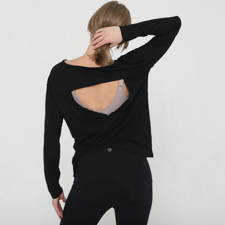 Sweat and Milk Hazel Open Back Long Sleeve Nursing Top