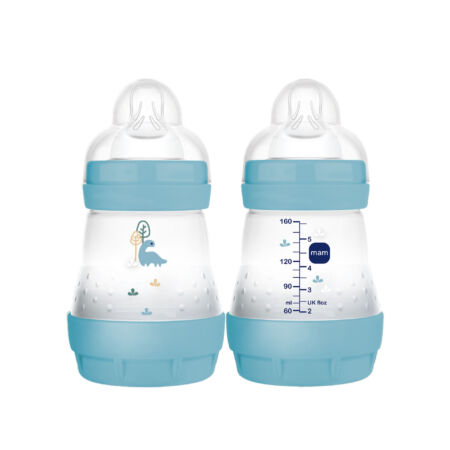 MAM Easy Start Anti-Colic Bottle, 5 OZ, 2 Pack, Boy