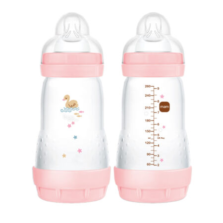 MAM Easy Start Anti-Colic Bottle, 9 OZ, 2 Pack, Girl