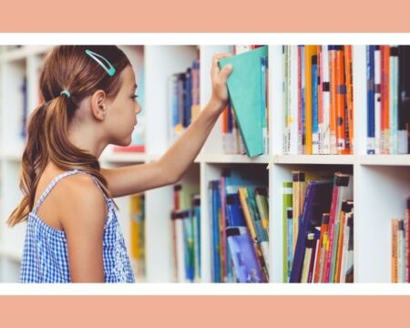 girl in school library Motherly