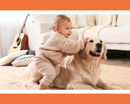 baby with dog Motherly
