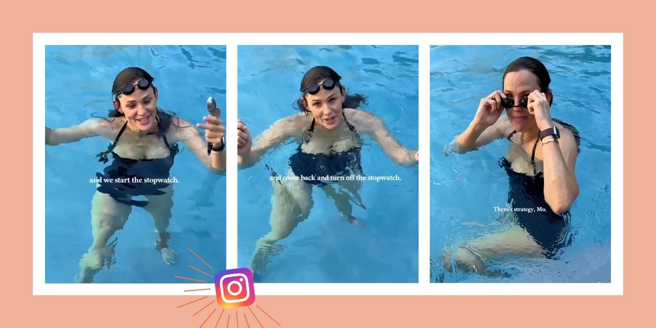 Jennifer Garner shares a family pool game on Instagram
