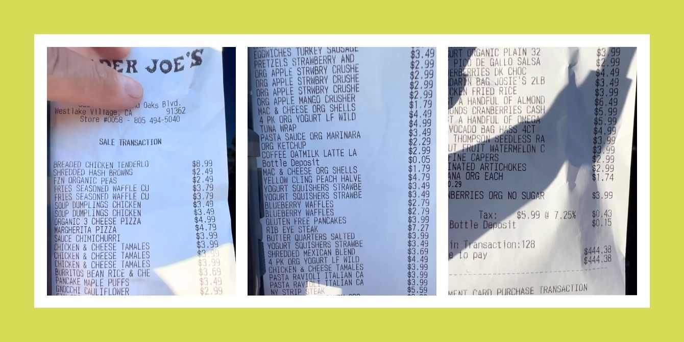 Trader Joe's receipt