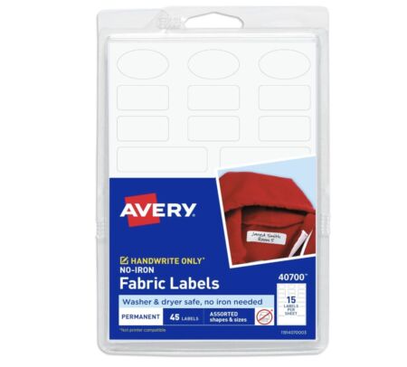 Avery No-Iron Fabric Labels,