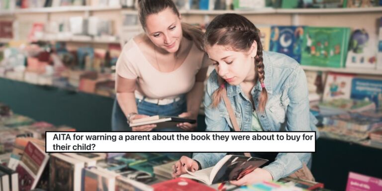 book lover- mom and daughter at bookstore