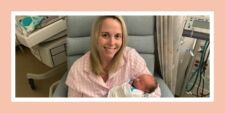 mom guilt in the nicu - the author holding her baby in the nicu