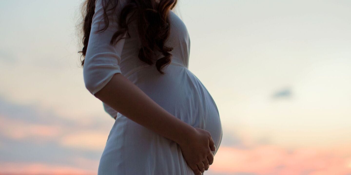 pregnant woman at sunset - egg health myths