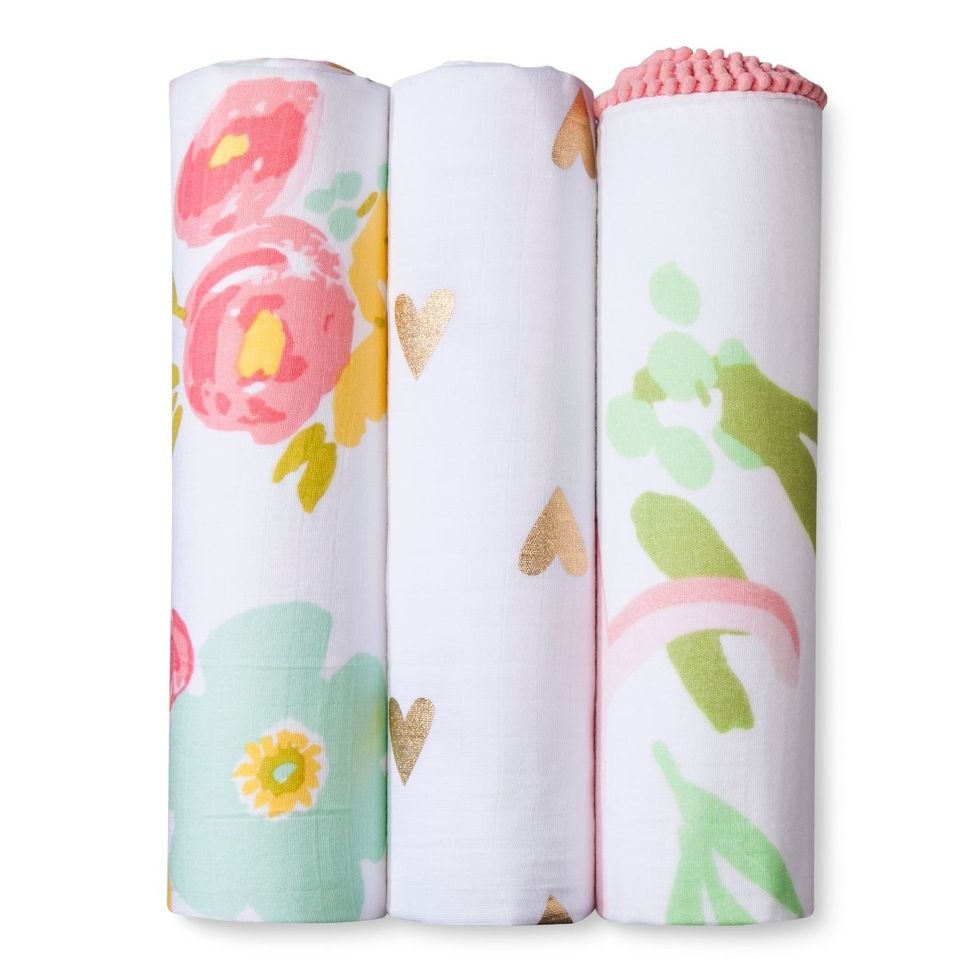 Cloud Island Muslin Swaddle Blankets 3-Pack